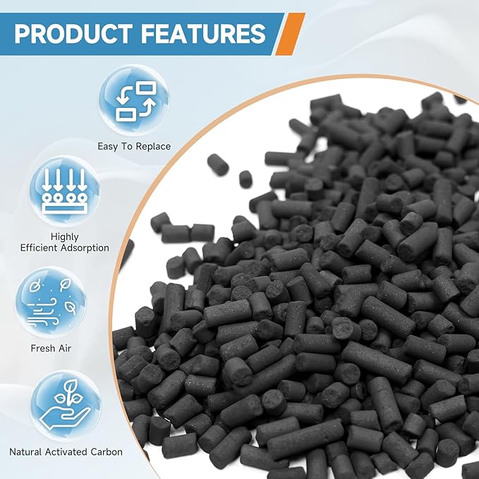 3 Pack Charcoal Refills for Lomi Smart Waste Kitchen Composter, 1.5 Pounds (Activated Charcoal Filters Keep Your Kitchen Smelling Fresh and Odour-Free)
