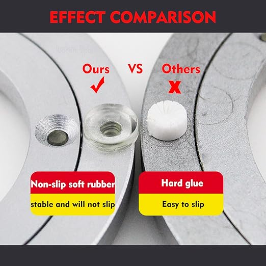 Aluminium Alloy Turntable Bearing, Heavy Duty Swivel Turntable Lazy Susan Rotating Bearing Turntable Round Dining Table Smooth Swivel Plate Hardware, 20"