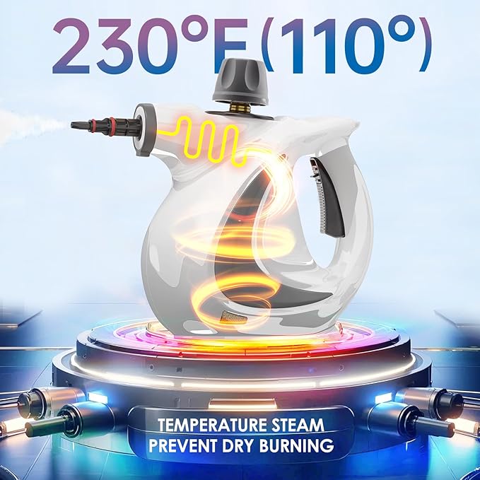 Handheld Steam Cleaner with 14-Piece Accessory Set, Steam Cleaner for Home Use, Portable Steamer for Cleaning Car Upholstery Tile Grout Home