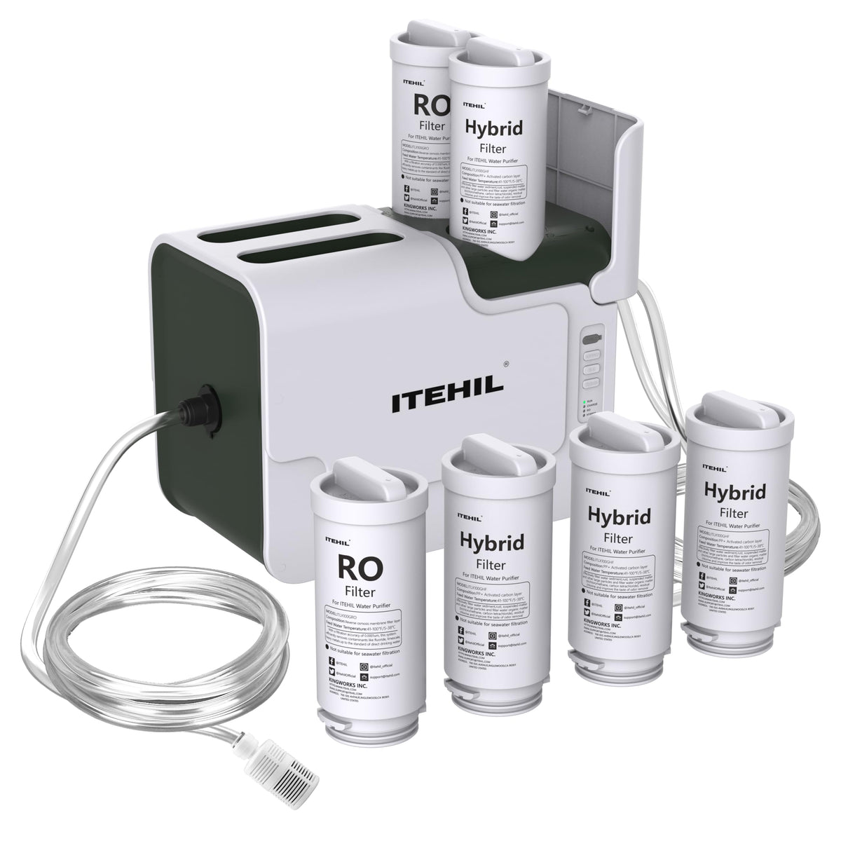 Portable Water Filter with Hybrid and RO Filter, Hiking - Image 1