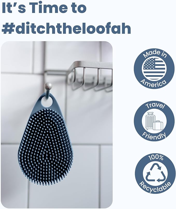 Scrub-dub™ - Premium Antimicrobial Scalp and Body Scrubber | Face Exfoliator and Scalp Scrubber for Dandruff | Loofah and Exfoliating Washcloth Replacement | Made in The USA (2-Pack)