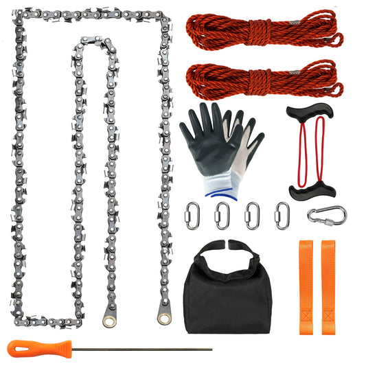 Rope Saw for Tree Limbs, 55 Inch Chain Saw with 70 Sharp - Image 1