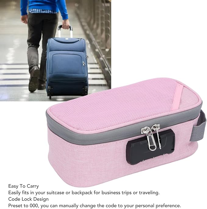 Odor Proof Pouch Organizer, Code Lock Design Smell Proof Container Portable Easy Using for Travel