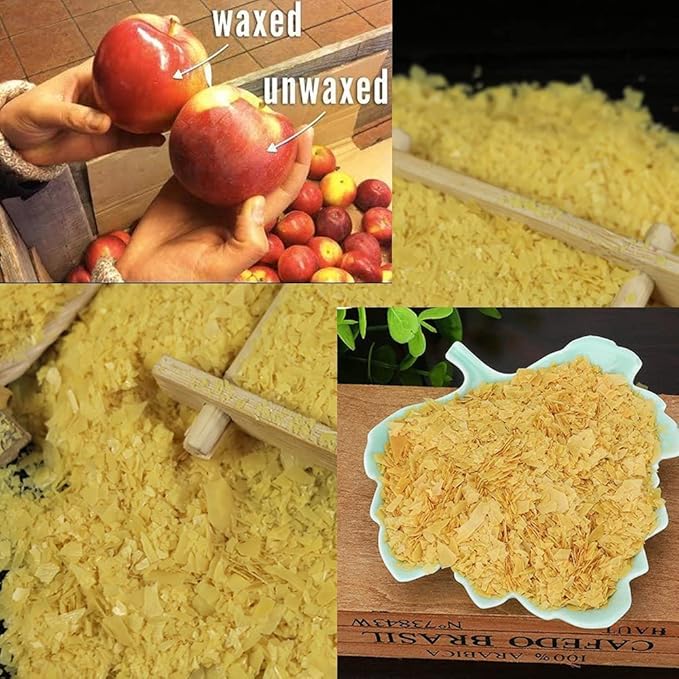 TooGet Carnauba Wax Flakes, Natural Multipurpose Wax Bulk for Craft DIY, Candle Making, Wood Polishing - 8 OZ