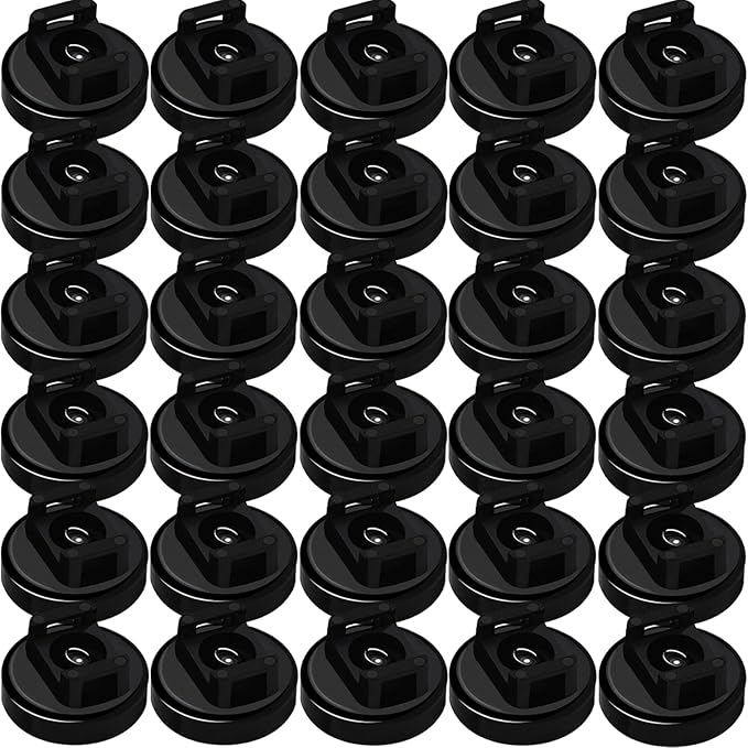 Magnet Zip Tie Mount Magnetic Zip Ties Mount Holder Strong 1-Second Magnetic Snap Installation Heavy-Duty Cable Tie Mounts for Car Boat Workshop Home Office (30Pcs, D20 0.78IN)