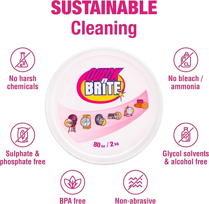 Quick 'n Brite All Purpose Cleaning Paste - Pet-Safe Miracle Cleaner for Tough Stains