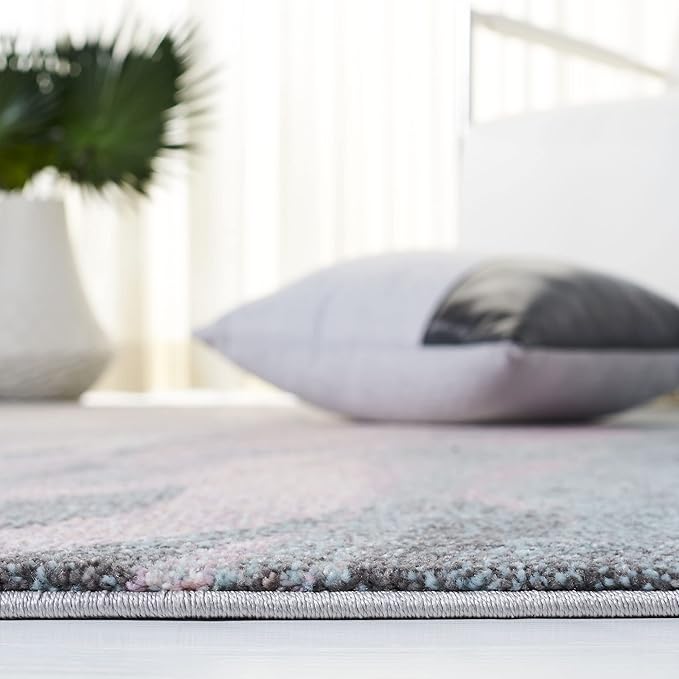 SAFAVIEH Glacier Collection 10'6" x 14' Pink / Blue GLA126U Modern Abstract Non-Shedding Living Room Bedroom Dining Home Office Area Rug