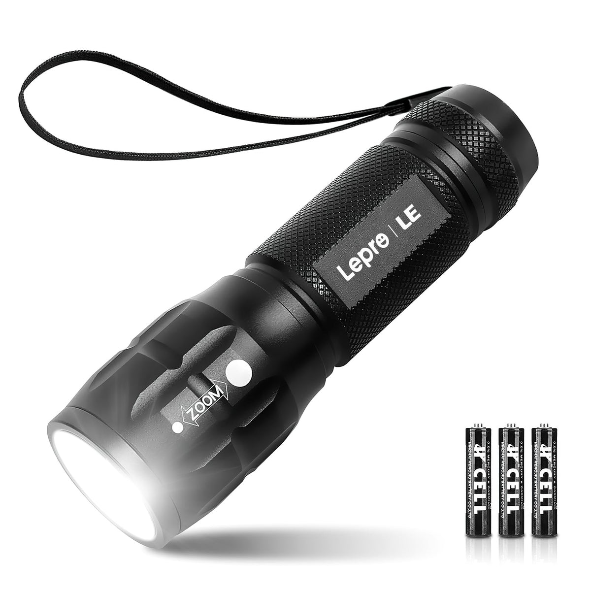 Lepro LED White Light Flashlight, High Lumens Waterproof - Image 1
