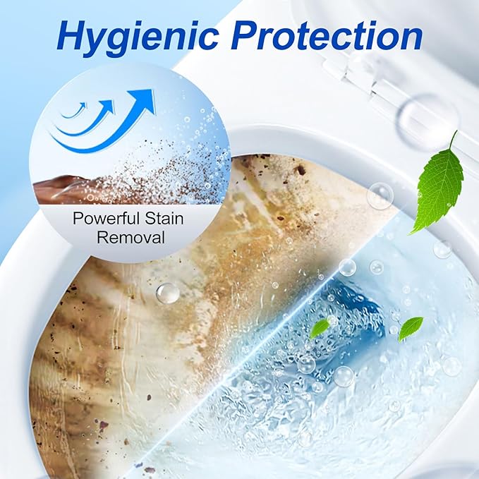 Automatic Toilet Bowl Cleaner Tablets, Bleach.Descale & Deodorize-Tank Drop-In Tablets for Stain&Limescale Removal, Fresh Scent, Septic-Safe, Compatible with effective to use Works with Toilets -good