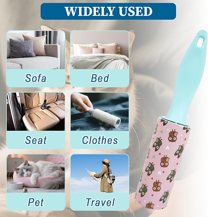 40Pcs Mini Lint Roller Travel Size, Mini Lint Roller for Purse, Portable Lint Rollers for Pet Clothes Travel Lint Bursh Rollers, Cat Hair Extra Sticky Clothes Removal Tool for Bag Furniture 5.9×1.1In