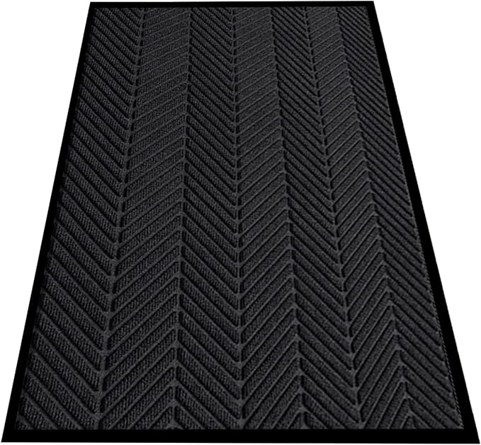 Front Door Mat,4'x6' Indoor Outdoor Entry Mat, Commercial Door Mat Indoor Outdoor Entrance, Heavy Duty Welcome Mat, Rubber Backing Non Slip Doormat for Entryway,Large Industrial Entry Rug