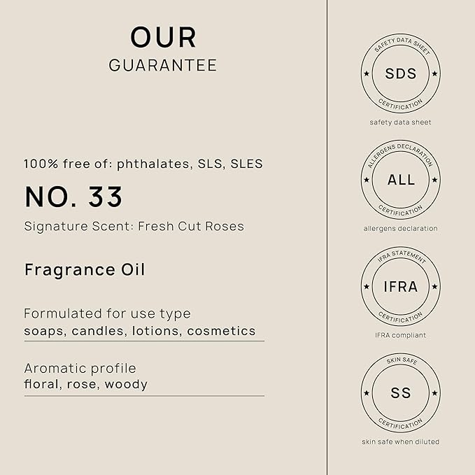 VINEVIDA [128oz] Fresh Cut Roses Fragrance Oil for Candle Making and Soap Making - Premium Candle Scents for Soy Candles