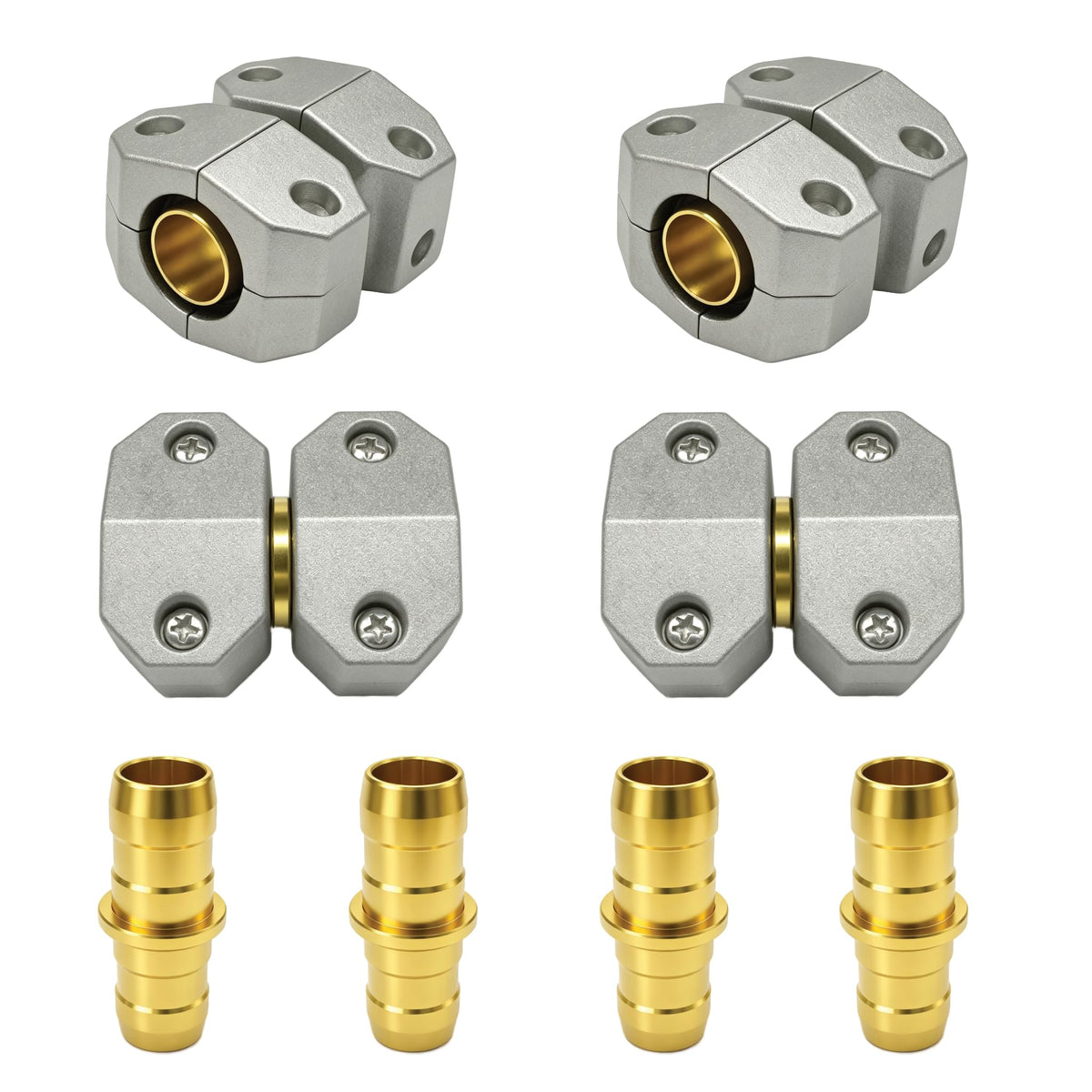 5/8" 3/4" Hose Mender kit Aluminum & Brass Heavy Duty Hose - Image 1