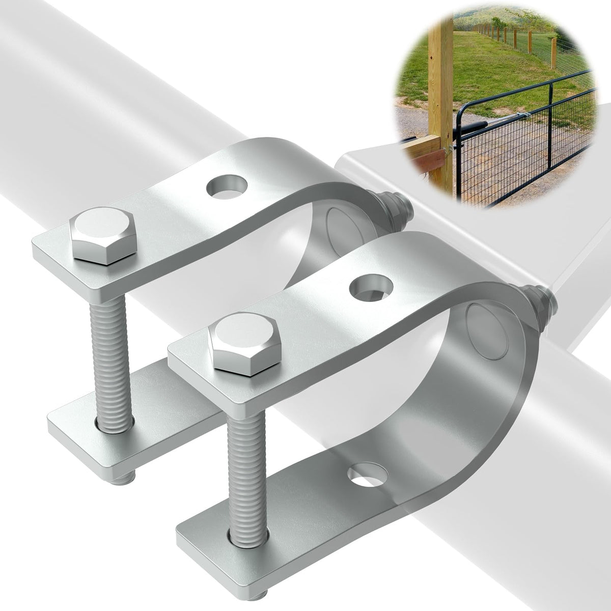 Universal Tube Bracket Kit for Automatic Gate Opener Systems - Image 1