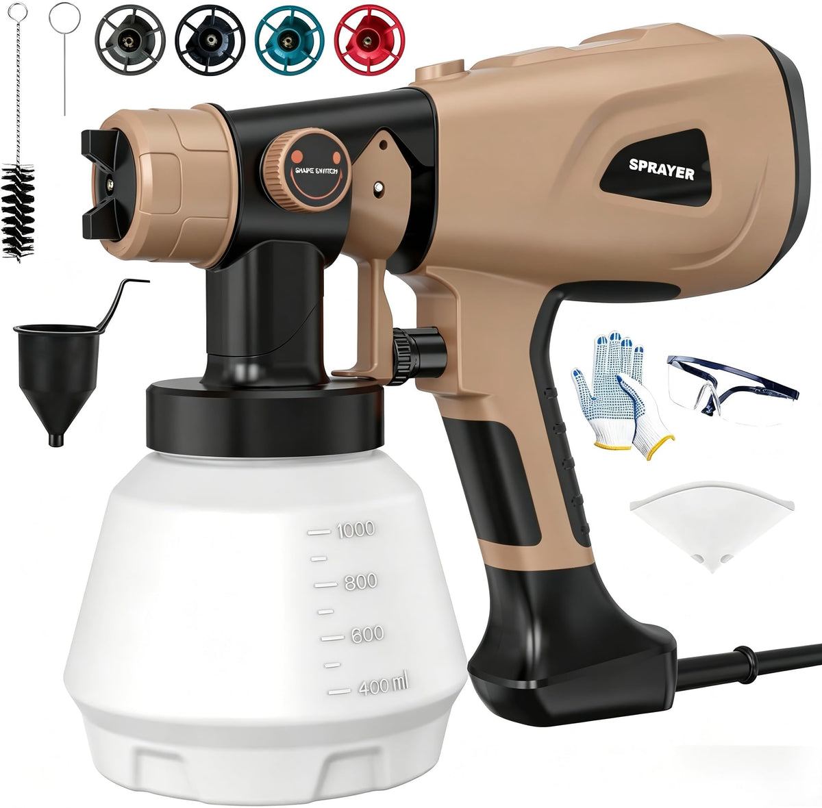 1000W High Power Paint Sprayer, Electric HVLP Spray Paint - Image 1