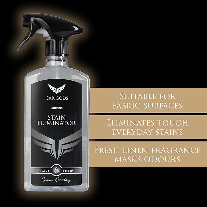 Car Gods Stain Eliminator for Fabric Upholstery Carpets and Interior Trim, 17 Fl Oz