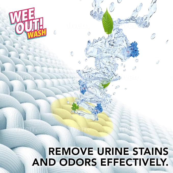 PUPIBOO Wee Out Wash Enzyme Laundry Additive for Pet Odor & Stain Removal - Pet-Safe, Non-Toxic Urine Eliminator for Washable Dog Pads, Bedding, and Blankets - Freshens & Cleans Fabrics