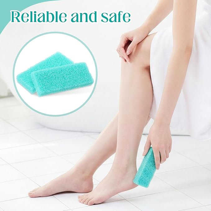 Batiyeer 300 Pcs Pumice Stone Bulk for Feet Scrubber Dead Skin Disposable Foot Pumice Foot Shower Scrubber for Heel Cuticle Callus Remover Bath Spa (Sky Blue)
