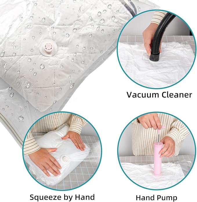 Vacuum Storage Bags for moving, Vacuum Seal Bags for Memory Foam, Latex, Clothing & Bedding, Space Saver Bags for Organization and Storage (10 Small)