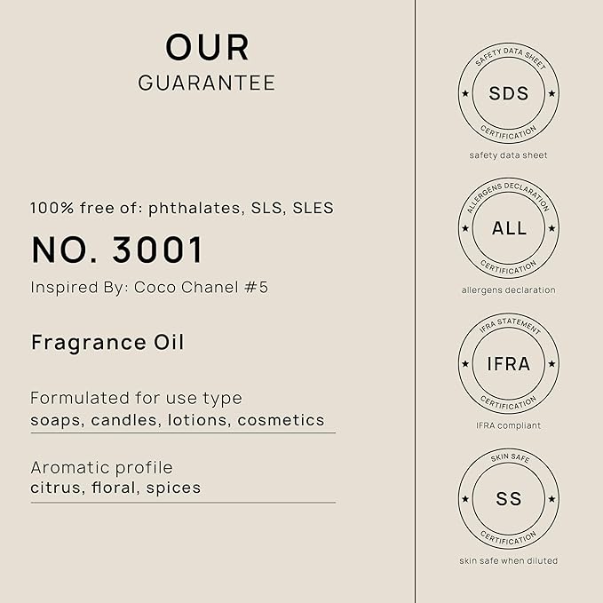 VINEVIDA [32oz] NO. 3001 Fragance oill for Soap Making - Soap Fragrance Oil - Scents for Soap Making - Oils for Soap Making - Essential Oils for Soap Making - Soap Scent