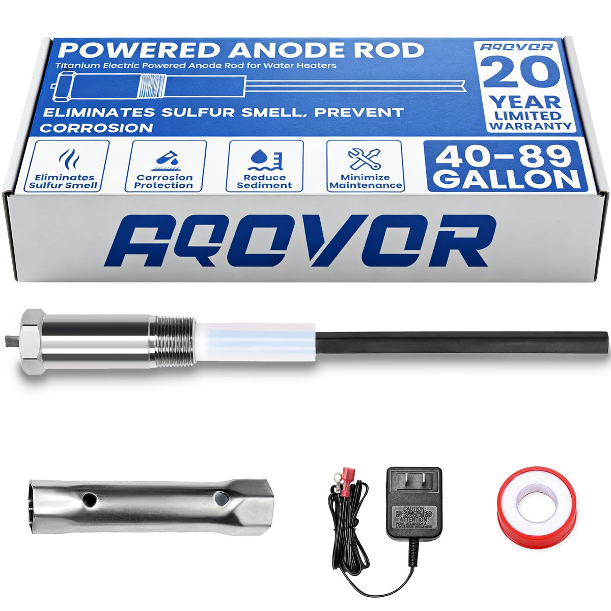 Powered Anode Rod for Hot Water Heater,Eliminates Rotten - Image 1