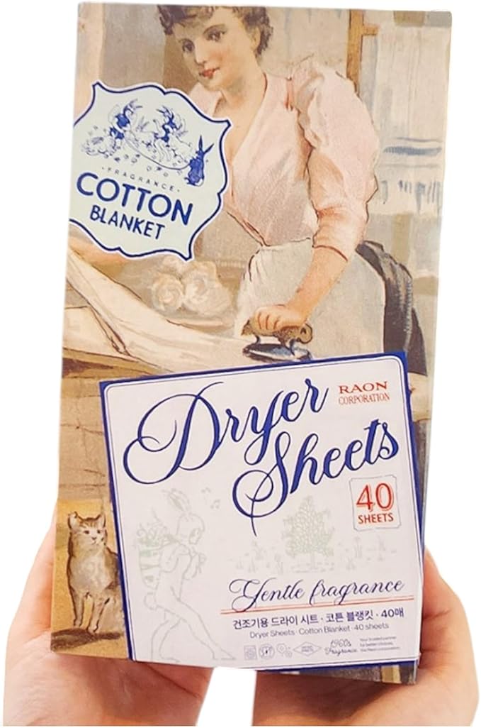 Dryer Sheets Fabric Softener – 40 Count | Anti-Static, Gentle on Clothes & Skin | Peony, Lavender, Cotton (Available in Multiple Scents) (Peony Season)