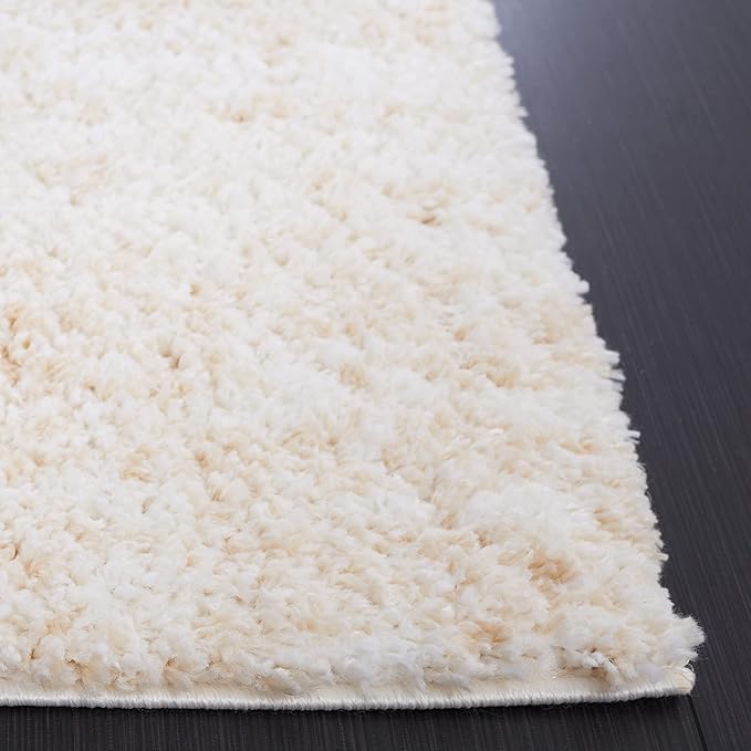 SAFAVIEH Berber Shag Collection Runner Rug - 2' x 6', Ivory & Beige, Modern Design, Non-Shedding & Easy Care, 1.2-inch Thick, Ideal for The Living Room, Bedroom, Dining Room (BER563A-26)