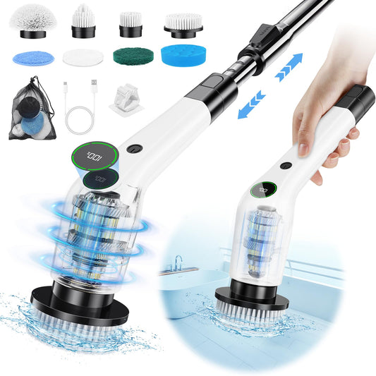PUFTEM Electric Spin Scrubber, Cordless Shower Scrubber - Image 1
