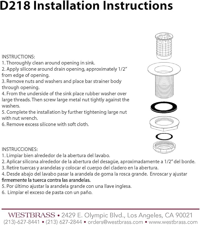 Westbrass D218-50-12 Junior Bar and Laundry Sink Drain Assembly with Removable Strainer Basket, Oil Rubbed Bronze (50-Pack)
