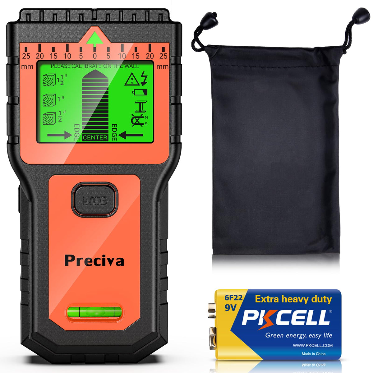 Stud Finder, Preciva Wall Scanner-8 in 1 Multifunctional | Home Repair - Image 1