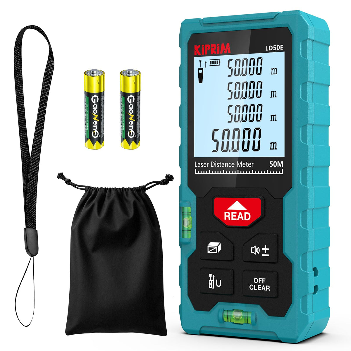Kiprim LD50E Laser Distance Measure,165ft/50M - Image 1