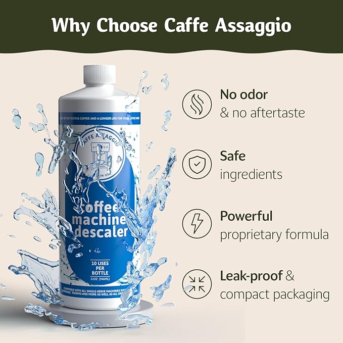 Descaling Solution (10 Uses) Delonghi Keurig Nespresso Coffee Machine Cleaner Descaler Kit Coffee Machine Descaler Compatible with All Brands Breville Ninja