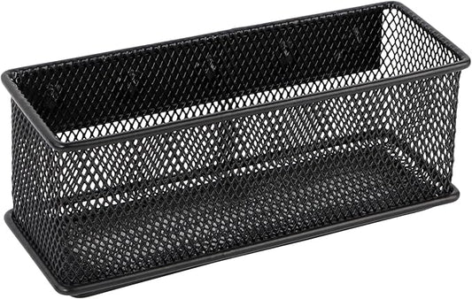 6.29'' × 2.28'' × 2.48" Black Magnetic Basket for Refrigerator Magnetic Locker Organizer for Home Office Accessories, Magnetic Basket for Whiteboard