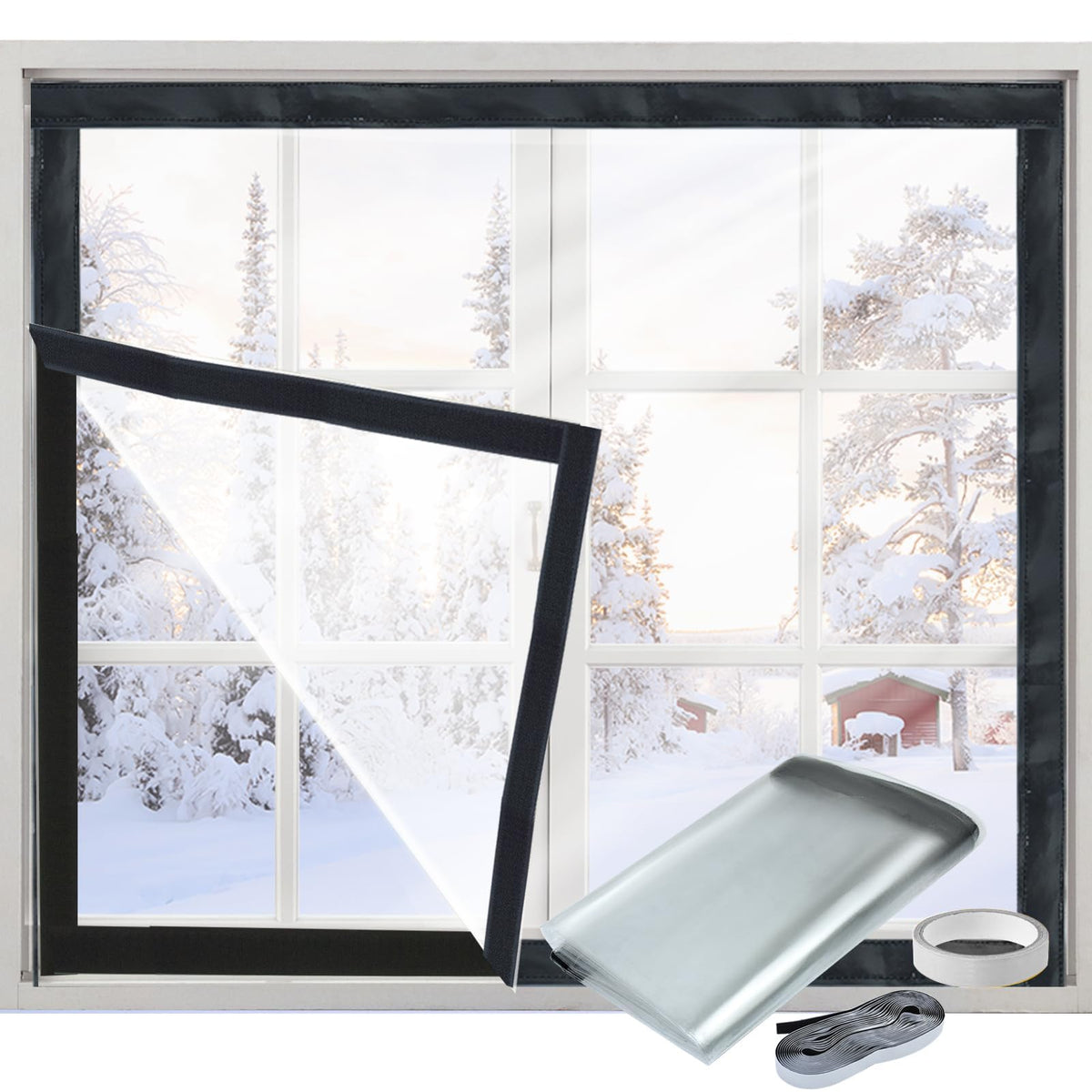 Window Insulation Kit for Winter Adjustable Plastic - Image 1