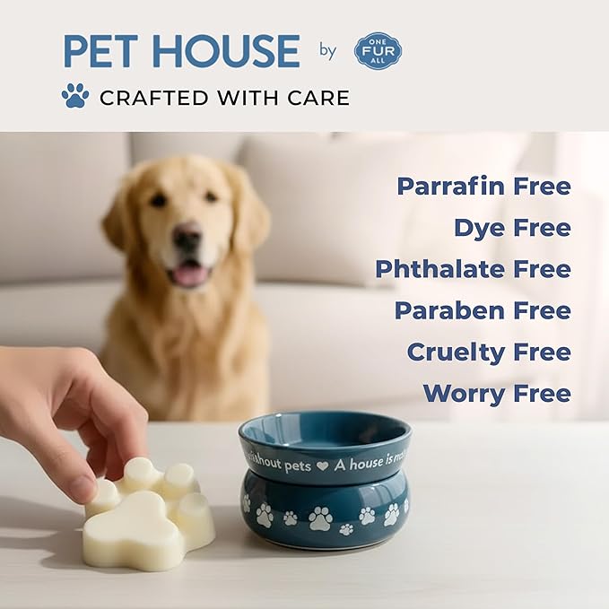 One Fur All Pet House Sugar Cookies Scented Wax Melts, Natural, Plant Based Soy Wax Melts for Pet Odor, Long Lasting Fragrance for Fresh Smelling Homes
