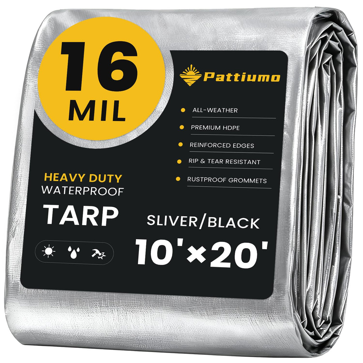 Heavy Duty Waterproof Tarp, 10 x 20 FT - Image 1