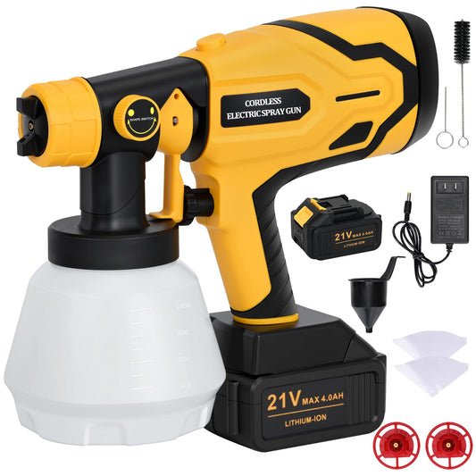 Paint Sprayer with Battery and Charge, 2 X 4.0mah 21v Battery - Image 1