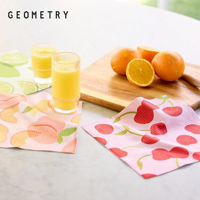 GEOMETRY Kitchen Dish Cloths - Quick Dry Dishcloths for Kitchen - Premium Dish Rags with Geoweave - (Bunny Bloom, 3-Pack Set)