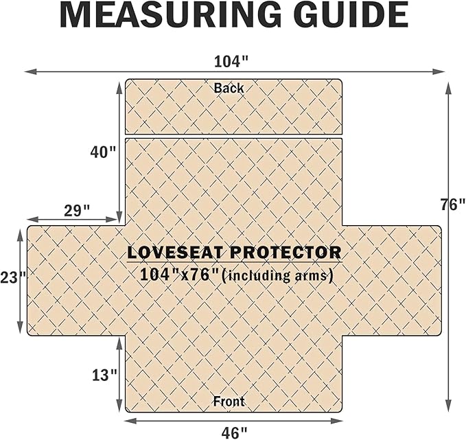 Cmfshape Skidproof Loveseat Cover-Geometrical Couch Slipcover with Elastic Straps-Easy Fit Slip Cover-Washable Furniture Protector for Pets and Kids(Loveseat46,Grey)