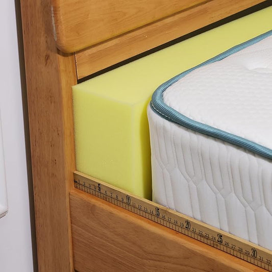 Bed Gap Filler, High Density Foam Mattress Extender for Headboard/Wall Gaps,2-Meter Extra Long Cut-to-Fit Yellow Foam Sponge Strip (78''x8''x4'')