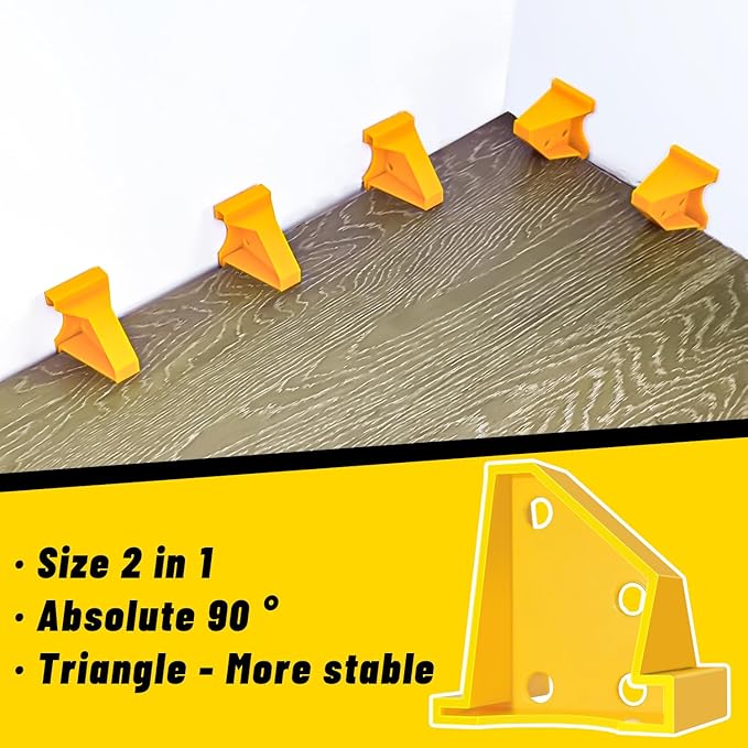 NAACOO Laminate Flooring Tools, Vinyl Flooring Tools, LVP Installation Kit, Tapping Block with Handle, 2 in 1 Spacers, Heavy Duty Pull Bar, Reinforced Double-Faced Mallet.