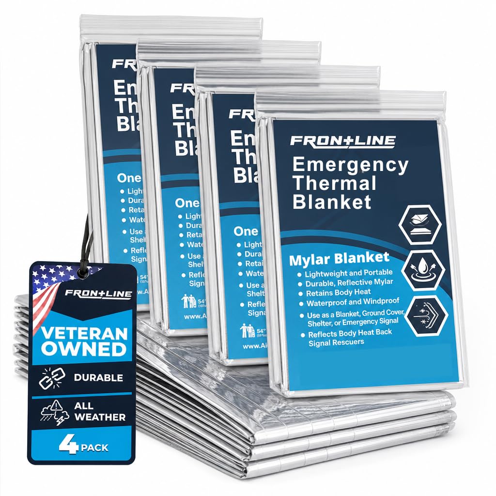 Mylar Emergency Blankets 4 Pack 54" x 84", Thermal | Beauty & Personal - Image 1