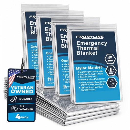 Mylar Emergency Blankets 4 Pack 54" x 84", Thermal | Beauty & Personal - Image 1