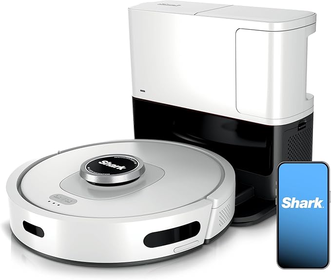 Shark AI Ultra Voice Control Robot Vacuum with Matrix Clean Navigation, Home Mapping, 60-Day Capacity, XL Self-Empty Base for Homes with Pets, Carpet & Hard Floors, Cool Grey, AV2511AE
