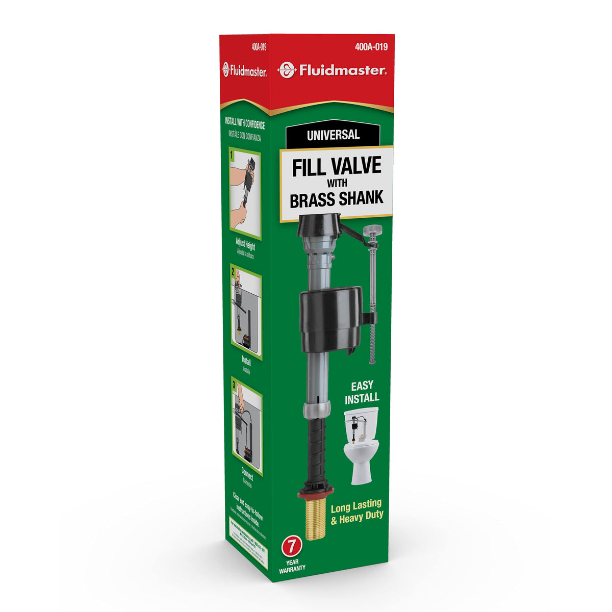 Fluidmaster 400A Brass Shank Universal Toilet Fill Valve - Image 1