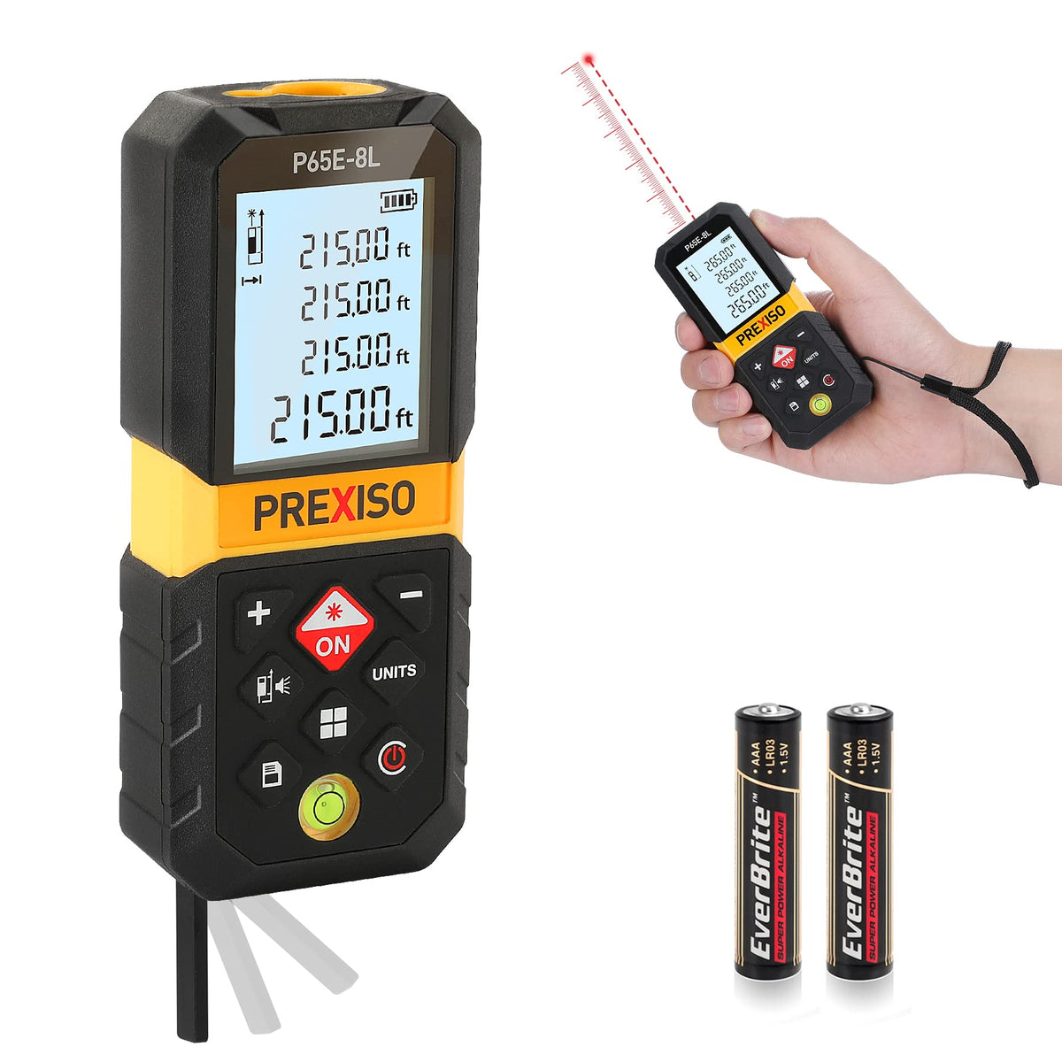 PREXISO Laser Measure, 215Ft Laser Measurement Tool - Image 1