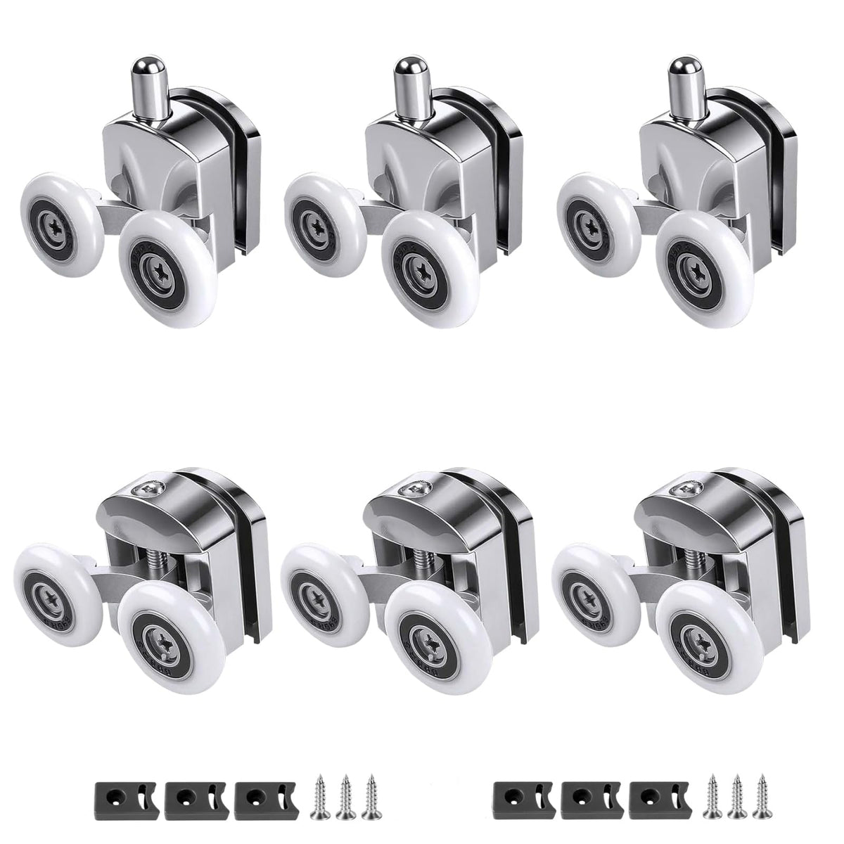 23mm Shower Door Roller 6Pcs Shower Door Rollers | Bathroom Essentials - Image 1