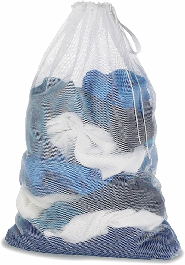 Large Mesh Drawstring Travel Laundry Bag Durable,Reusable,Foldable,Heavy Duty Storage Hanging Apartment Commercial Wash Bags Delicates Clothes,Dirty Garment,Blouse