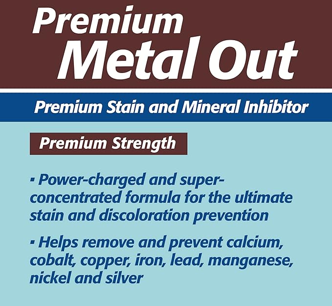 Pool Mate 1-Quart 4-Pack Premium Metal Out Stain and Mineral Inhibitor, Pool Metal Remover, Stain Remover, Made in USA