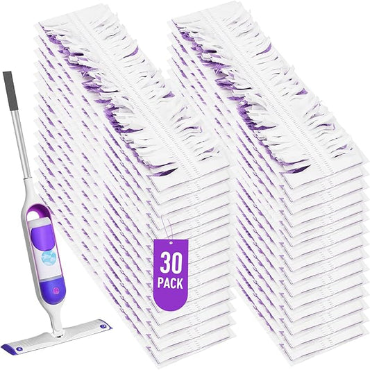 30 Pack Swiffer Power Mop Refills - Disposable Mop Pads for Swiffer Wet Mop, Super Absorbent Wet Pads Refill for Deep Cleaning Hardwood, Tile, and Laminate Floors